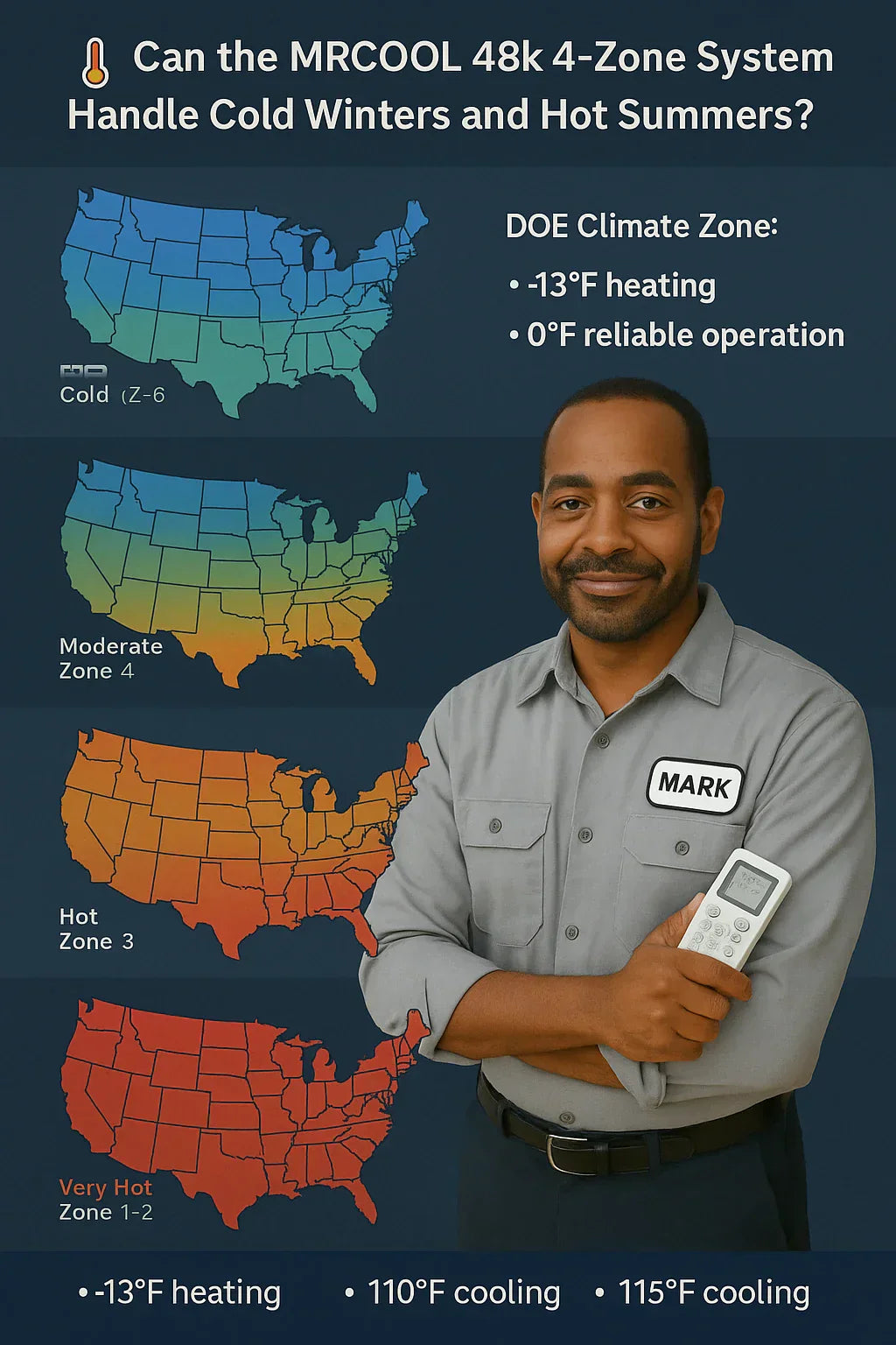 Can the MRCOOL 48k 4-Zone System Handle Cold Winters and Hot Summers