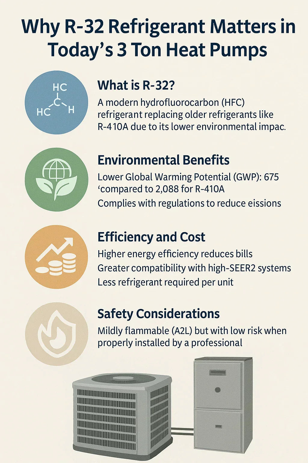 Why R-32 Refrigerant Matters in Today’s 3 Ton Heat Pumps