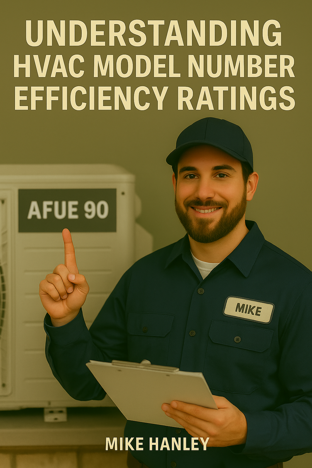 A HVAC engineer explaining a label.