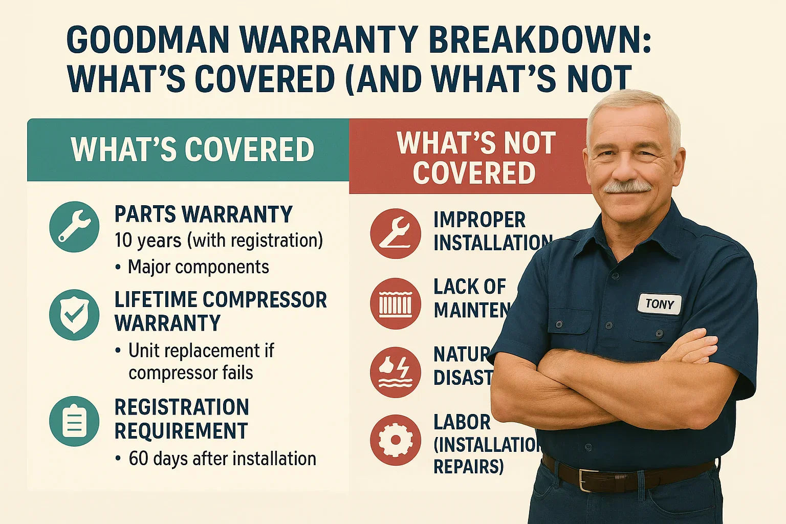 Goodman Warranty Breakdown What’s Covered (and What’s Not)