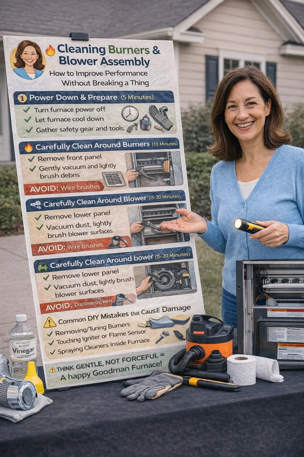 Cleaning Burners & Blower Assembly Without Breaking a Thing