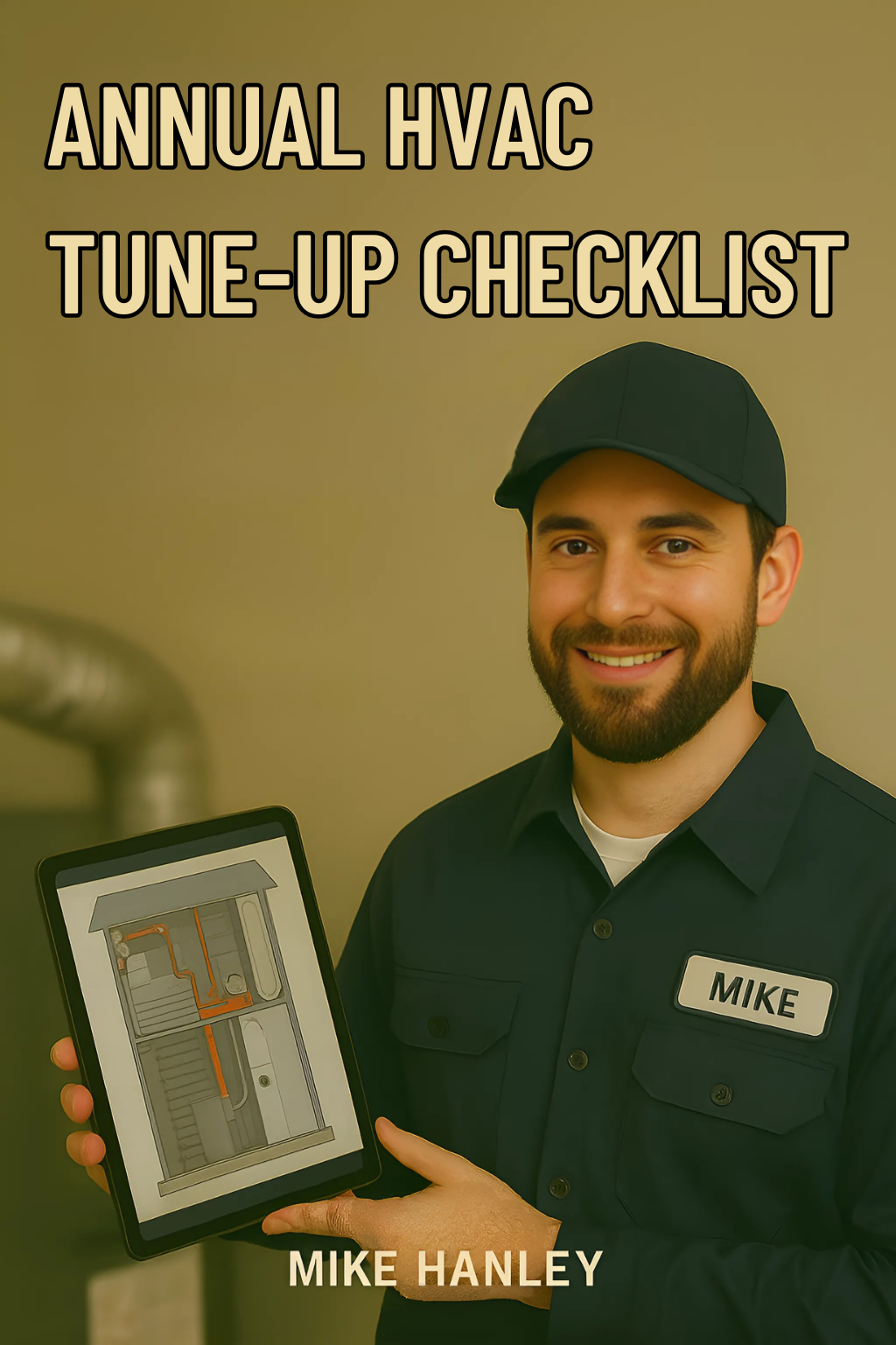 A HVAC engineer holding a checklist of HVAC guidelines.