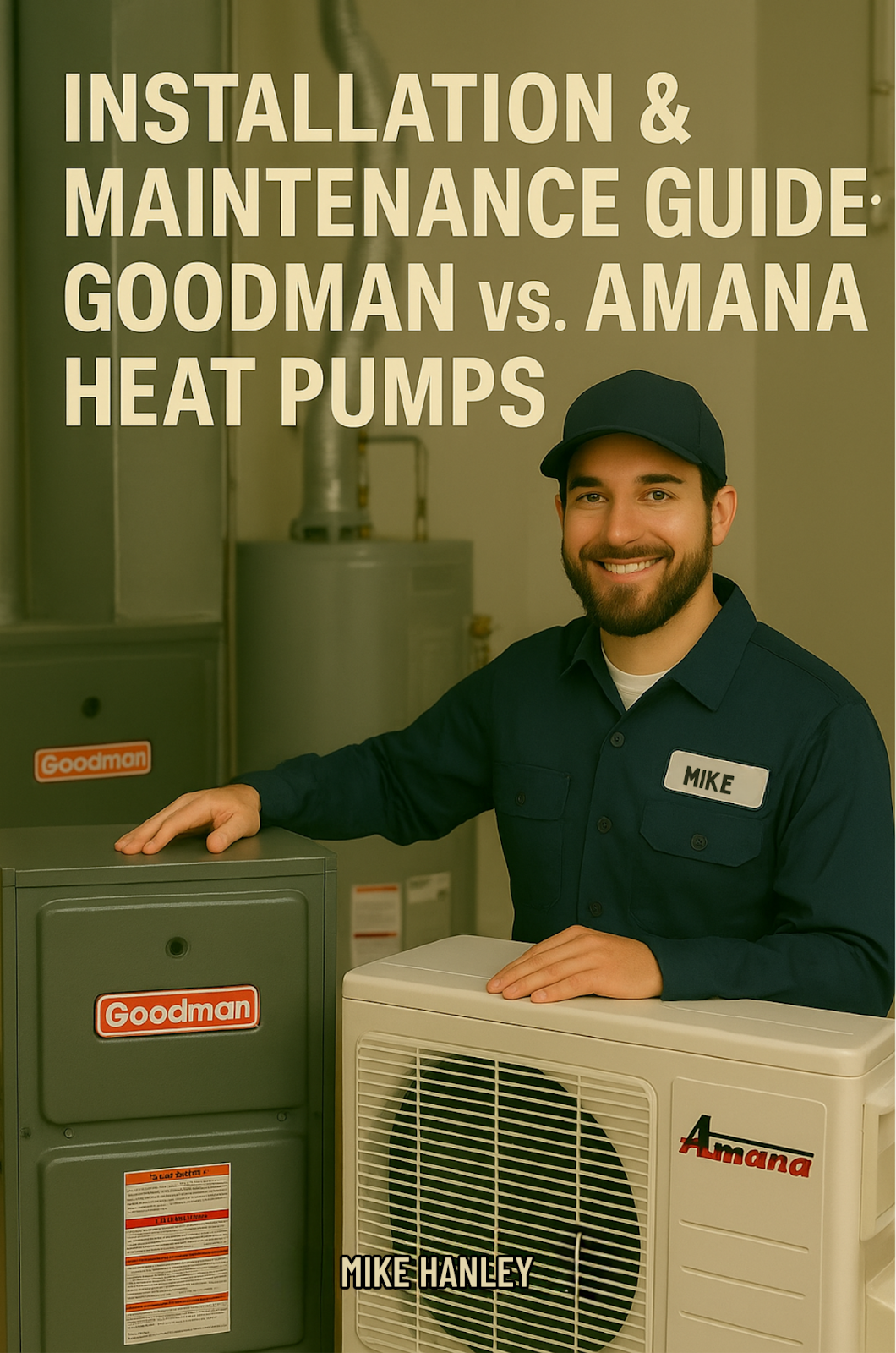 A HVAC engineer with Goodman and Amana units.