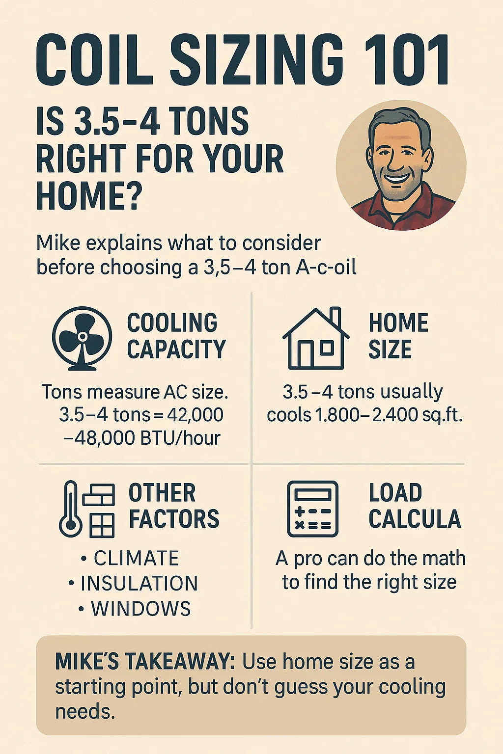 Coil Sizing 101: Is 3.5–4 Tons Right for Your Home?