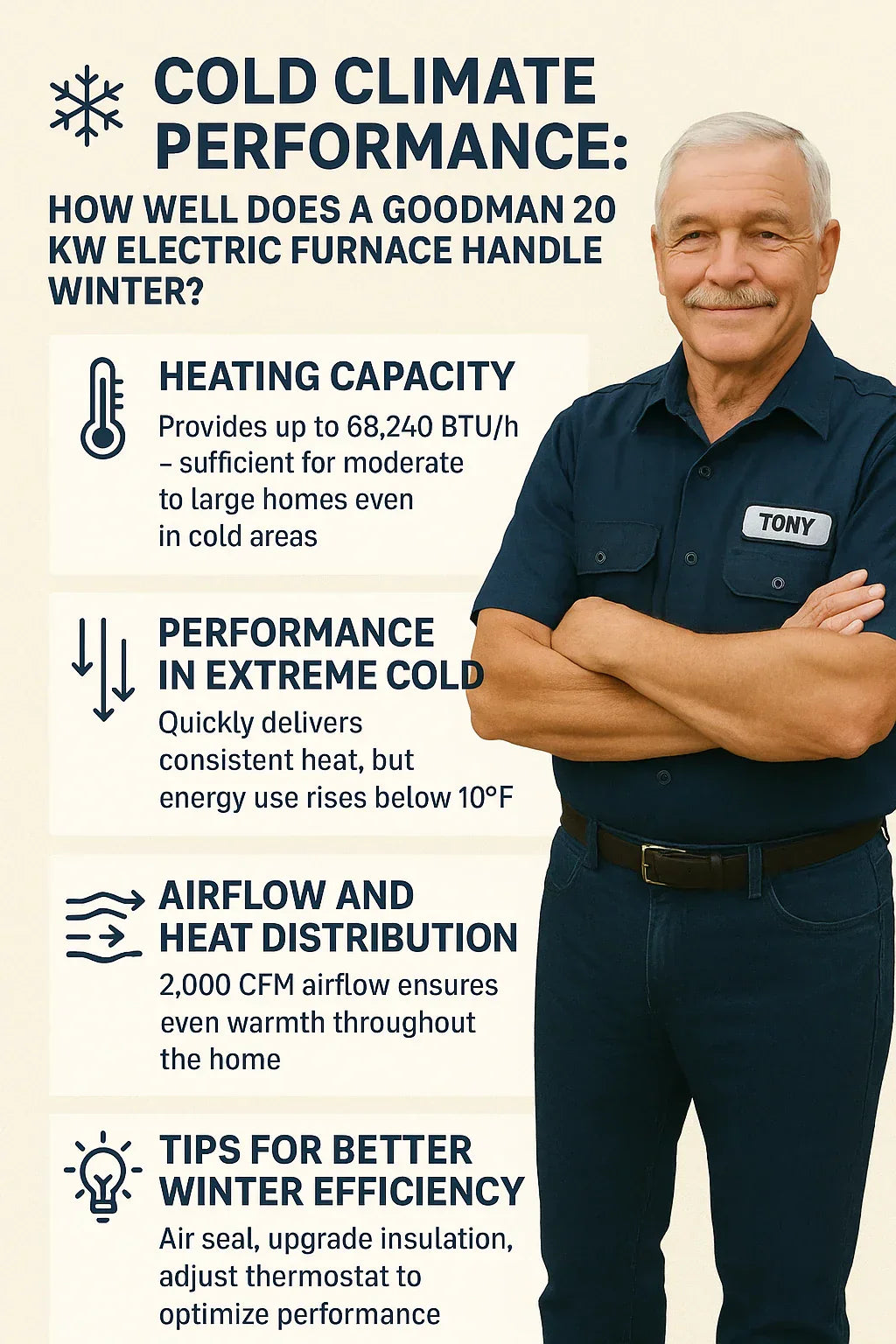 Cold Climate Performance: How Well Does a Goodman 20 kW Electric Furnace Handle Winter?