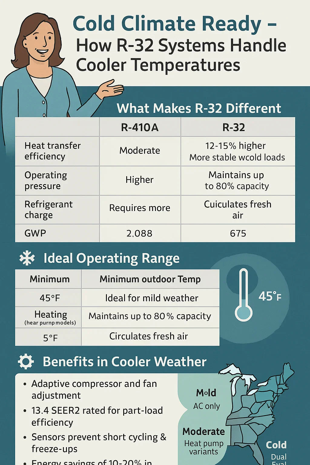 Cold Climate Ready — How R-32 Systems Handle Cooler Temperatures