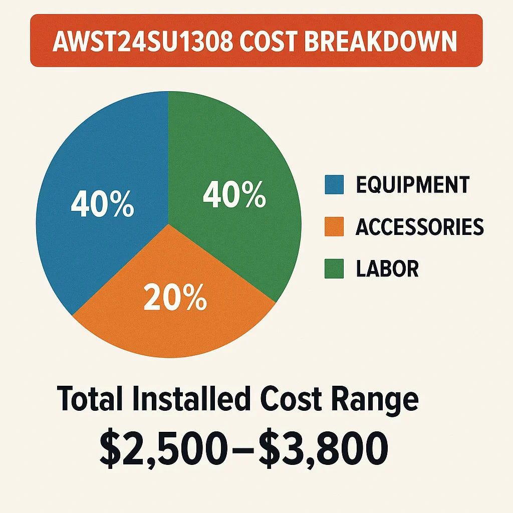 Cost Breakdown Equipment, Accessories & Installation for the AWST24SU1308