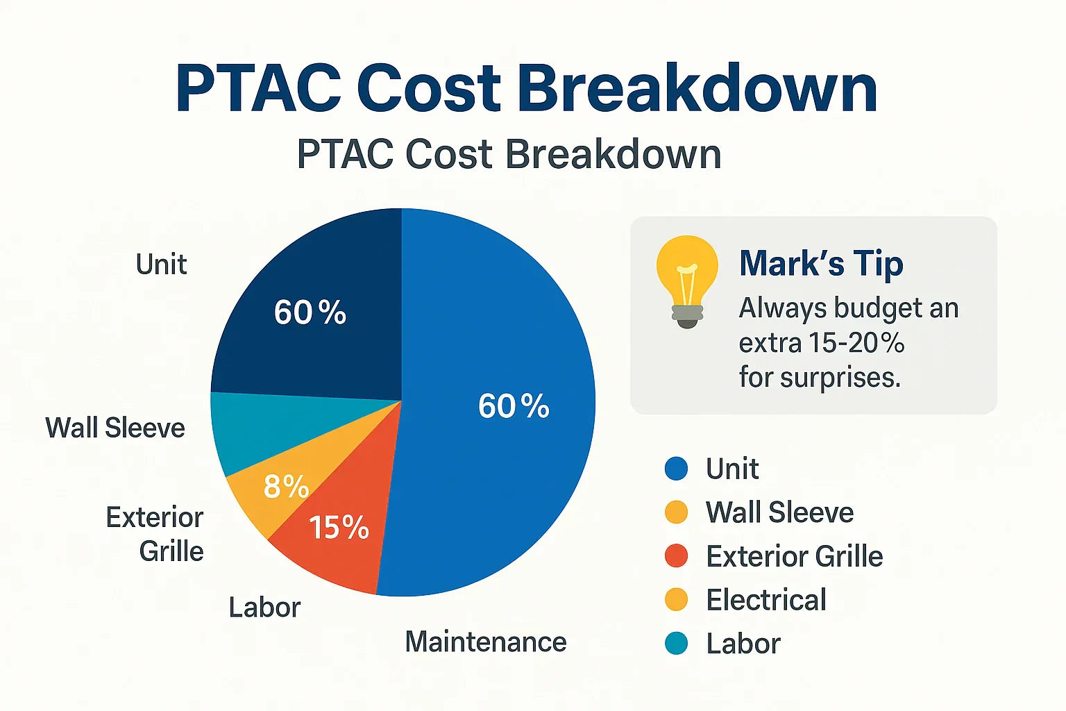 Cost Breakdown Equipment, Wall Sleeves, Accessories & Installation for This Model