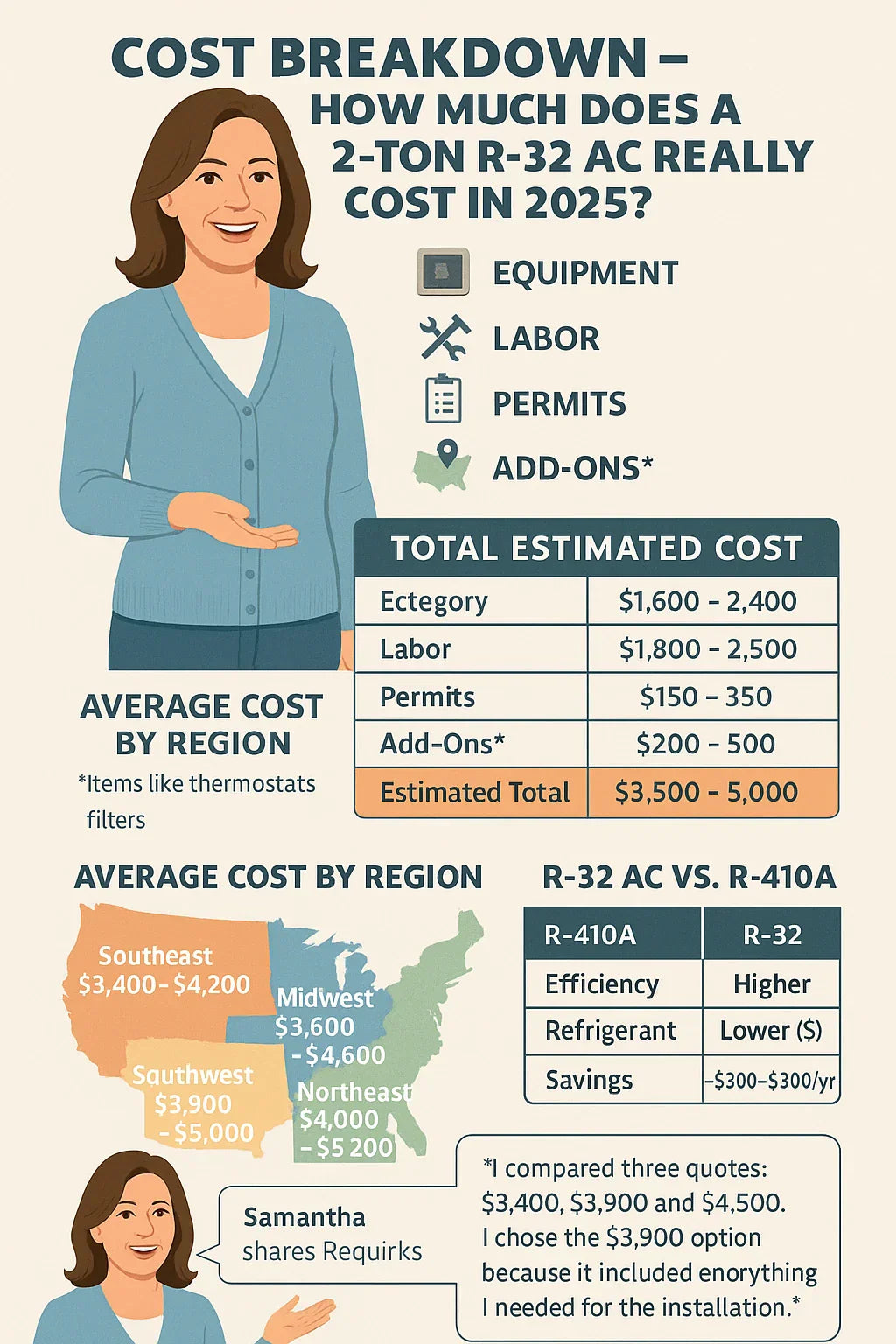 Cost Breakdown — How Much Does a 2-Ton R-32 AC Really Cost in 2025