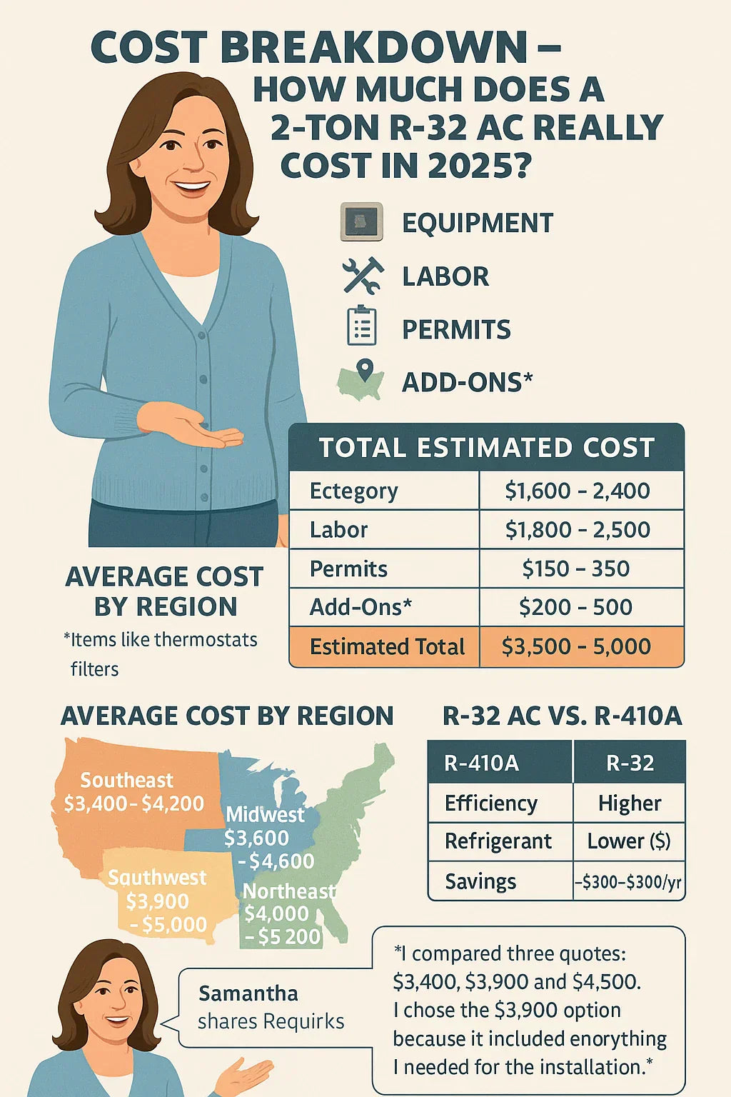 Cost Breakdown — How Much Does a 2-Ton R-32 AC Really Cost in 2025?