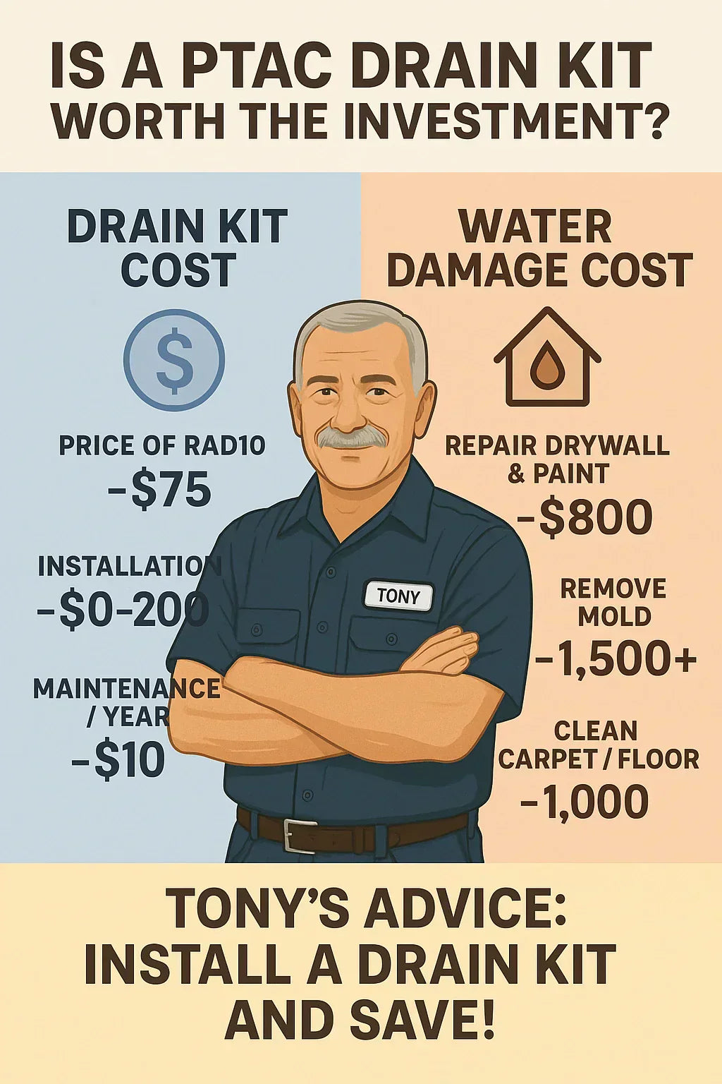 Cost Breakdown: Is a PTAC Drain Kit Worth the Investment?