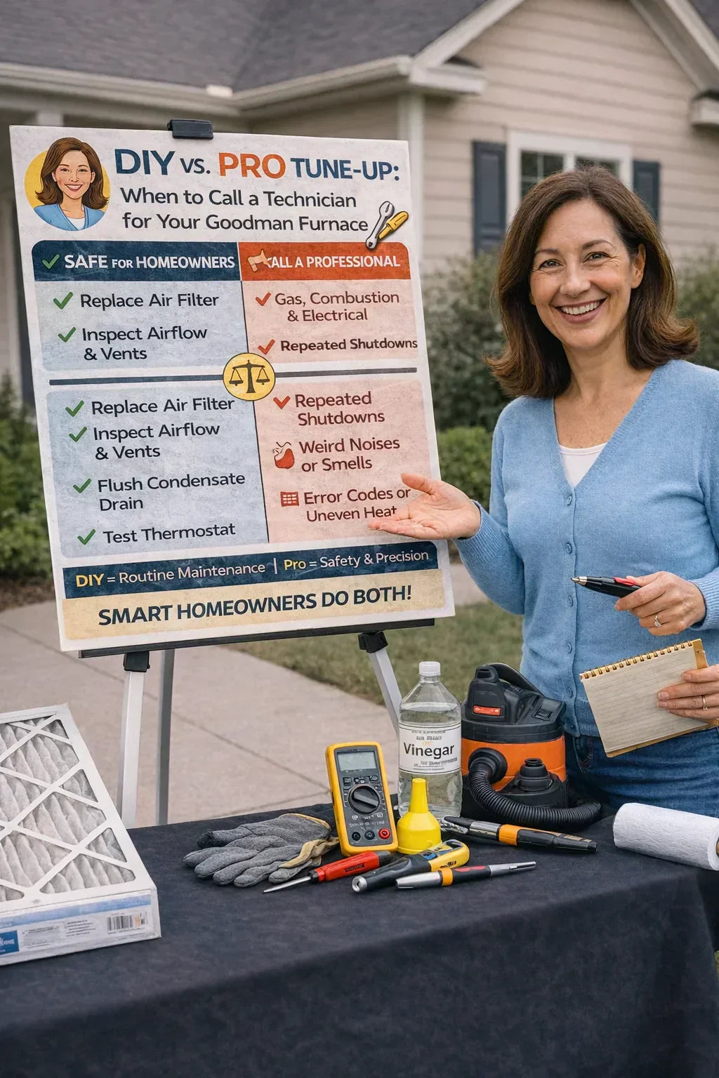 DIY vs. Pro Tune-Up: When to Call a Technician for Your Goodman Furnace