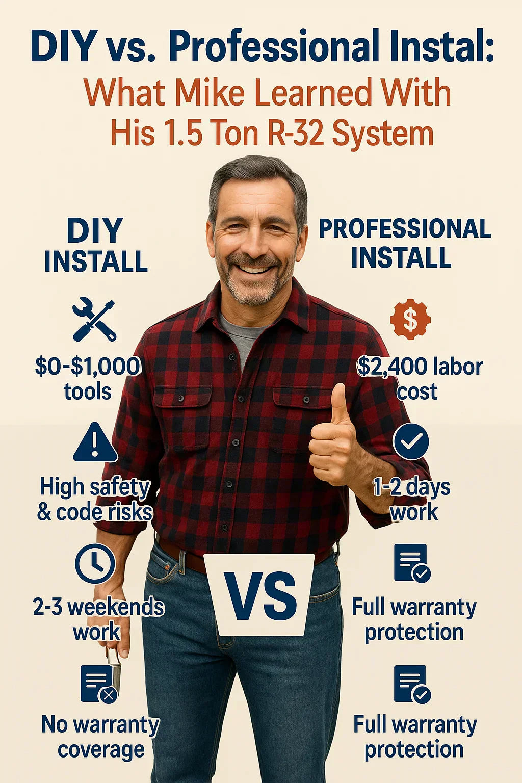 DIY vs. Professional Install: What Mike Learned With His 1.5 Ton R-32 System