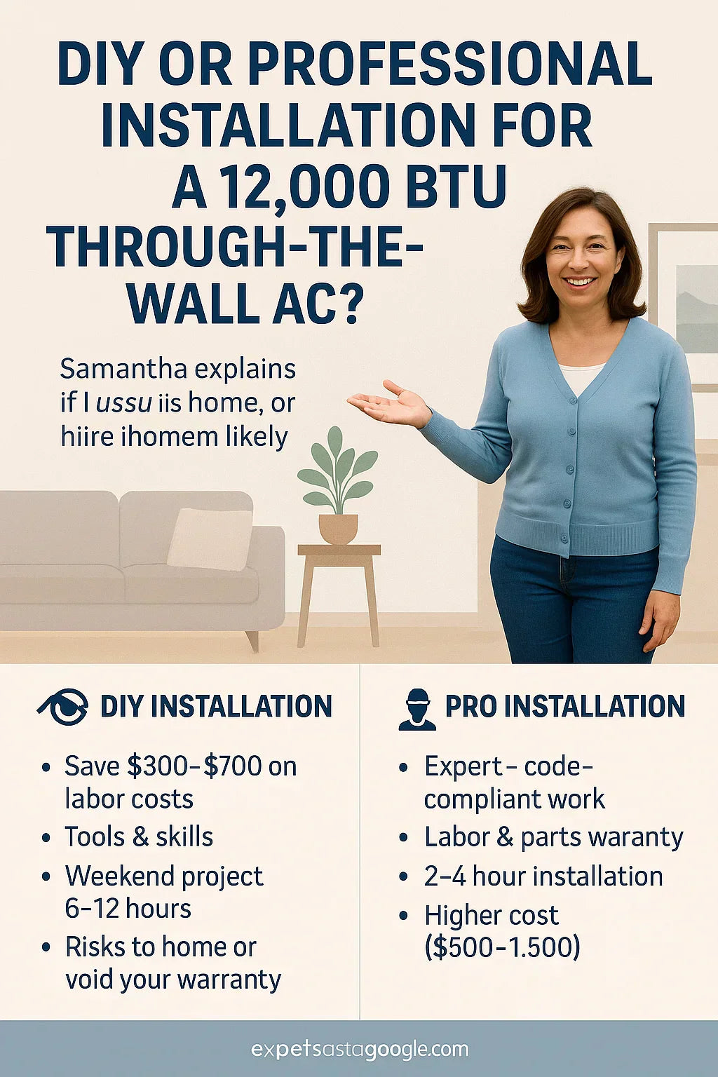 DIY vs. Professional Installation for a 12,000 BTU Through-the-Wall AC
