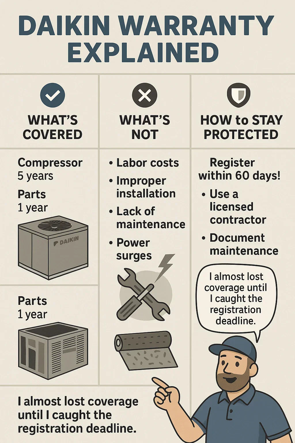 Daikin Commercial Warranty Explained: What Mark Learned Reading the Fine Print