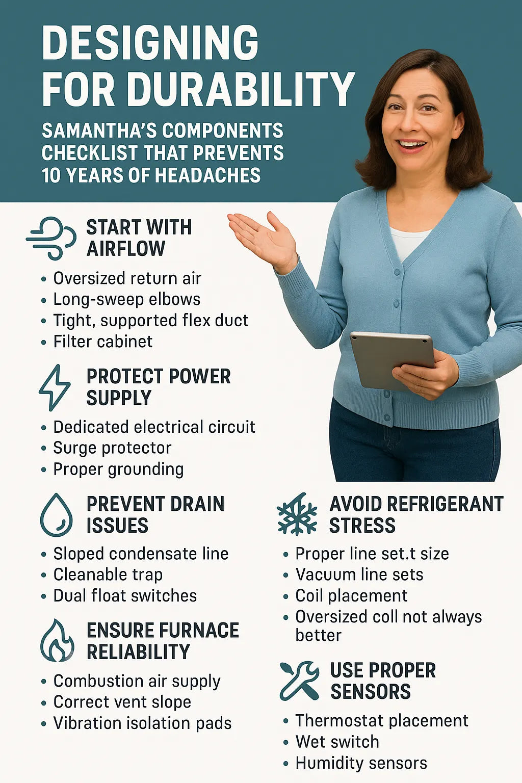 Designing for Durability: Samantha’s Components Checklist That Prevents 10 Years of Headaches