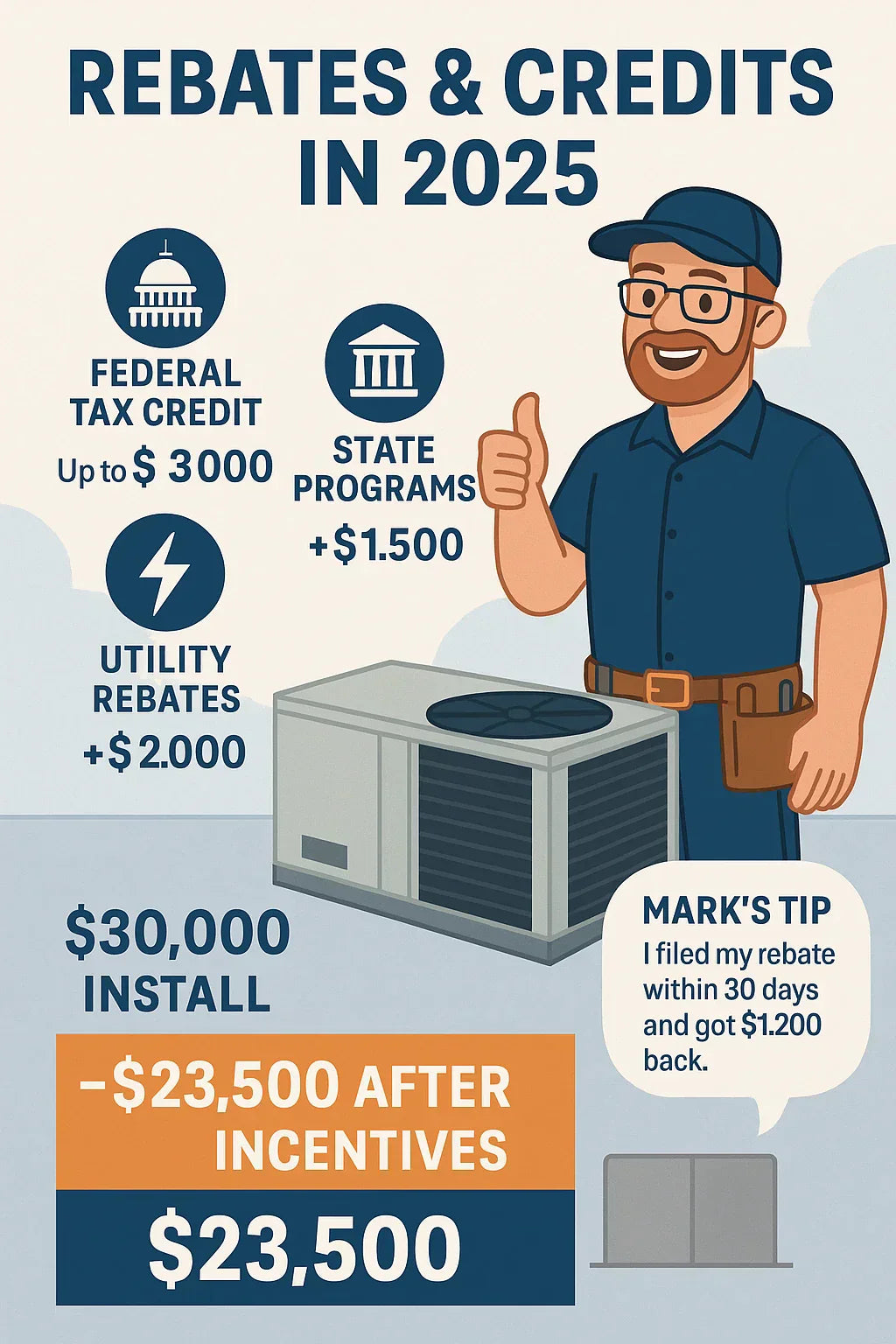Do 12.5 Ton Commercial AC Systems Qualify for Rebates or Tax Credits in 2025?