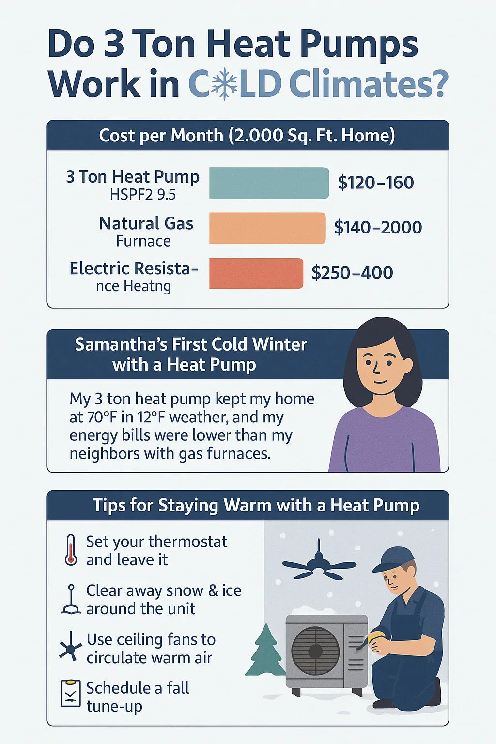 Do 3 Ton Heat Pumps Work in Cold Climates Samantha’s Winter Experience