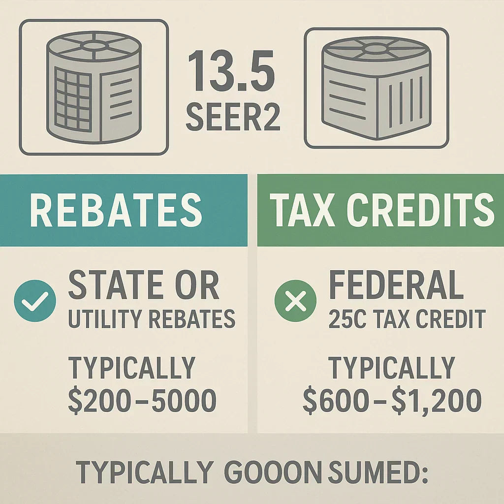Do Goodman 13.5 SEER2 Systems Qualify for Rebates or Tax Credits in 2025
