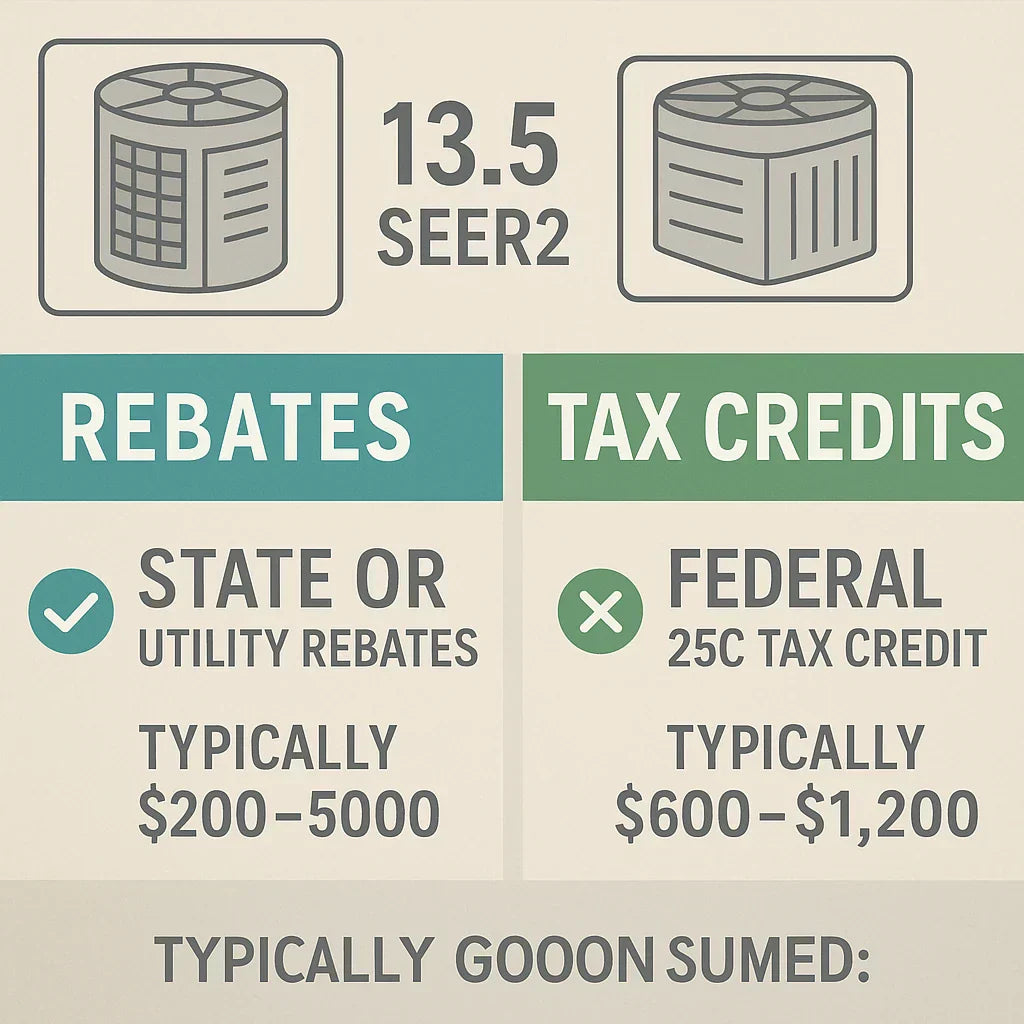 Do Goodman 13.5 SEER2 Systems Qualify for Rebates or Tax Credits in 2025?