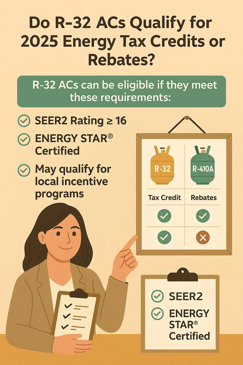 Do R-32 ACs Qualify for 2025 Energy Tax Credits or Rebates? What Homeowners Should Know