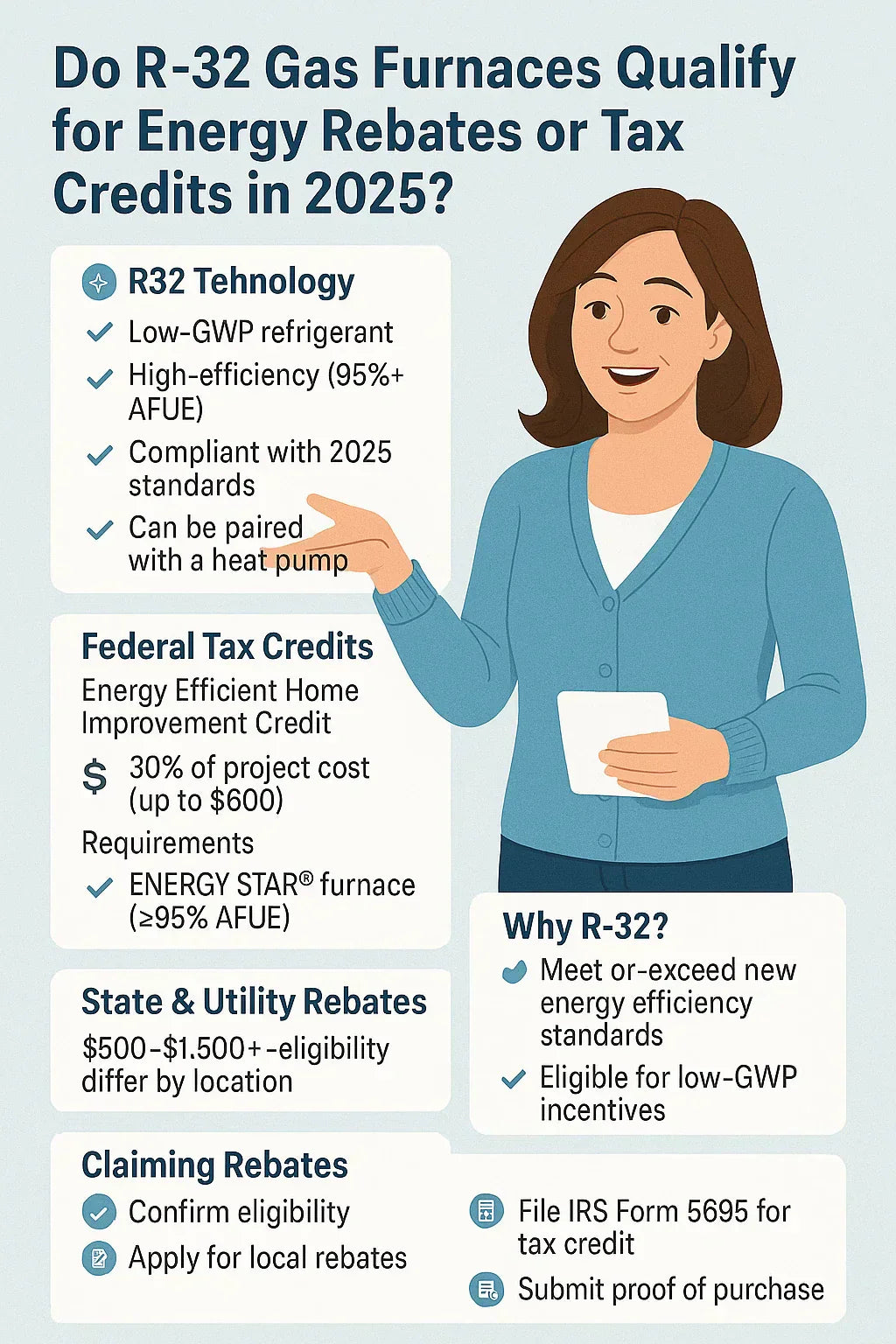 Do R-32 Gas Furnaces Qualify for Energy Rebates or Tax Credits in 2025?