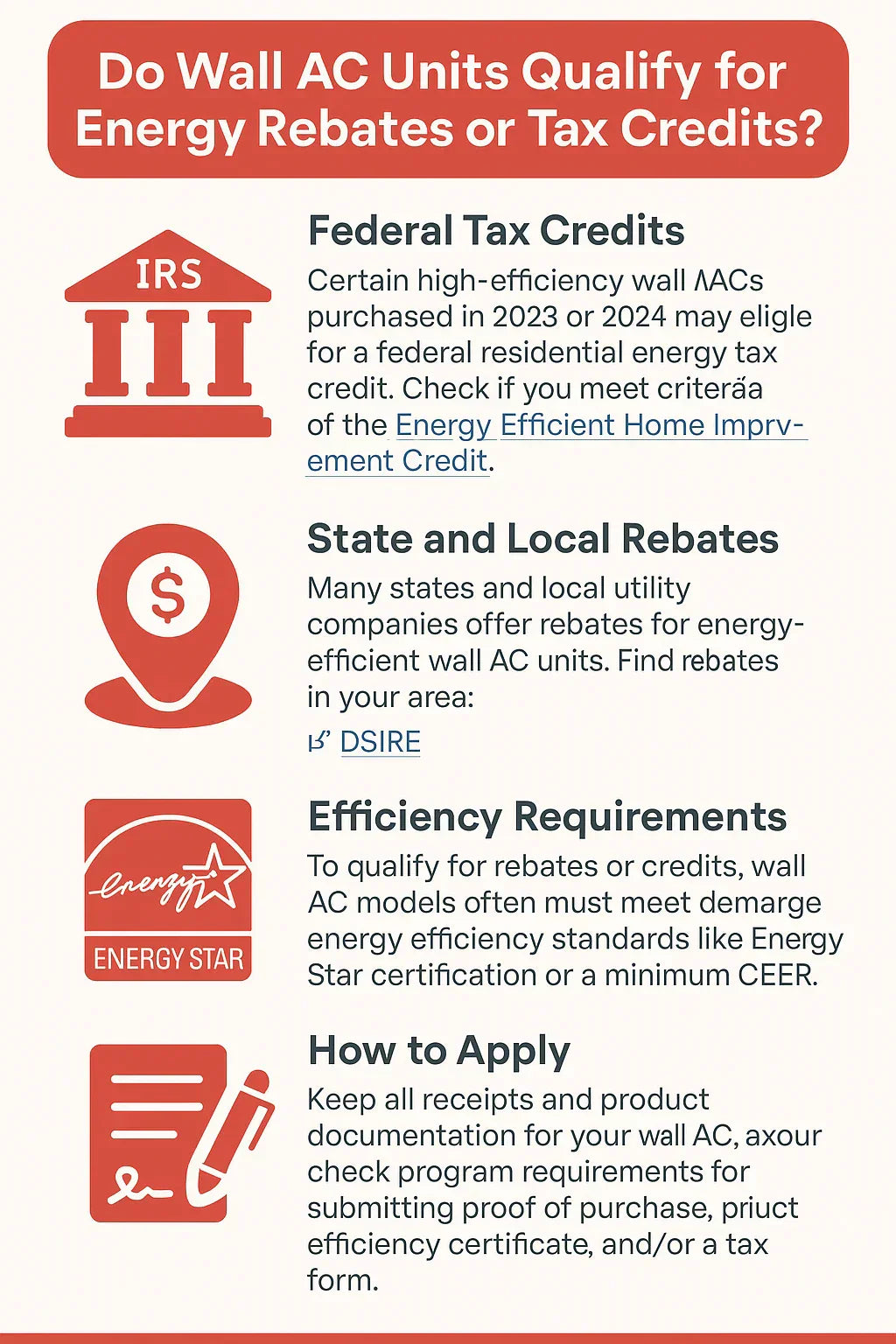 Do Wall AC Units Qualify for Energy Rebates or Tax Credits