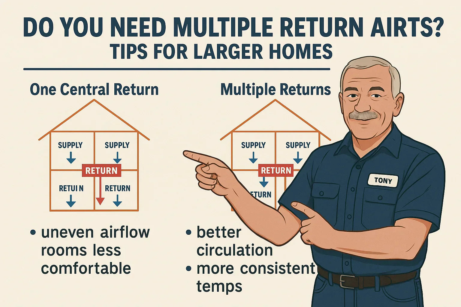 Do You Need Multiple Return Air Ducts? Tips for Larger Homes