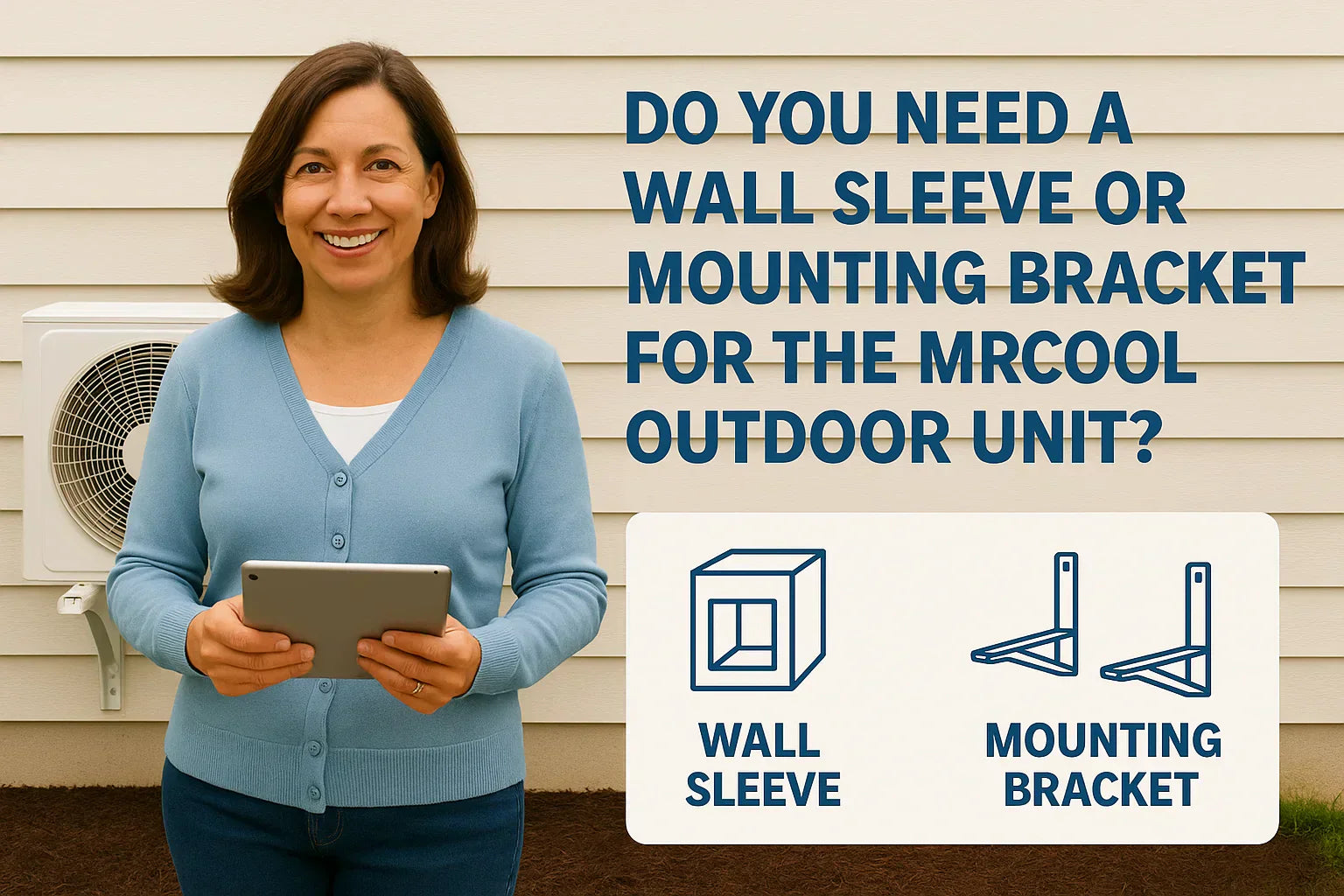 Do You Need a Wall Sleeve or Mounting Bracket for the MRCOOL Outdoor Unit?
