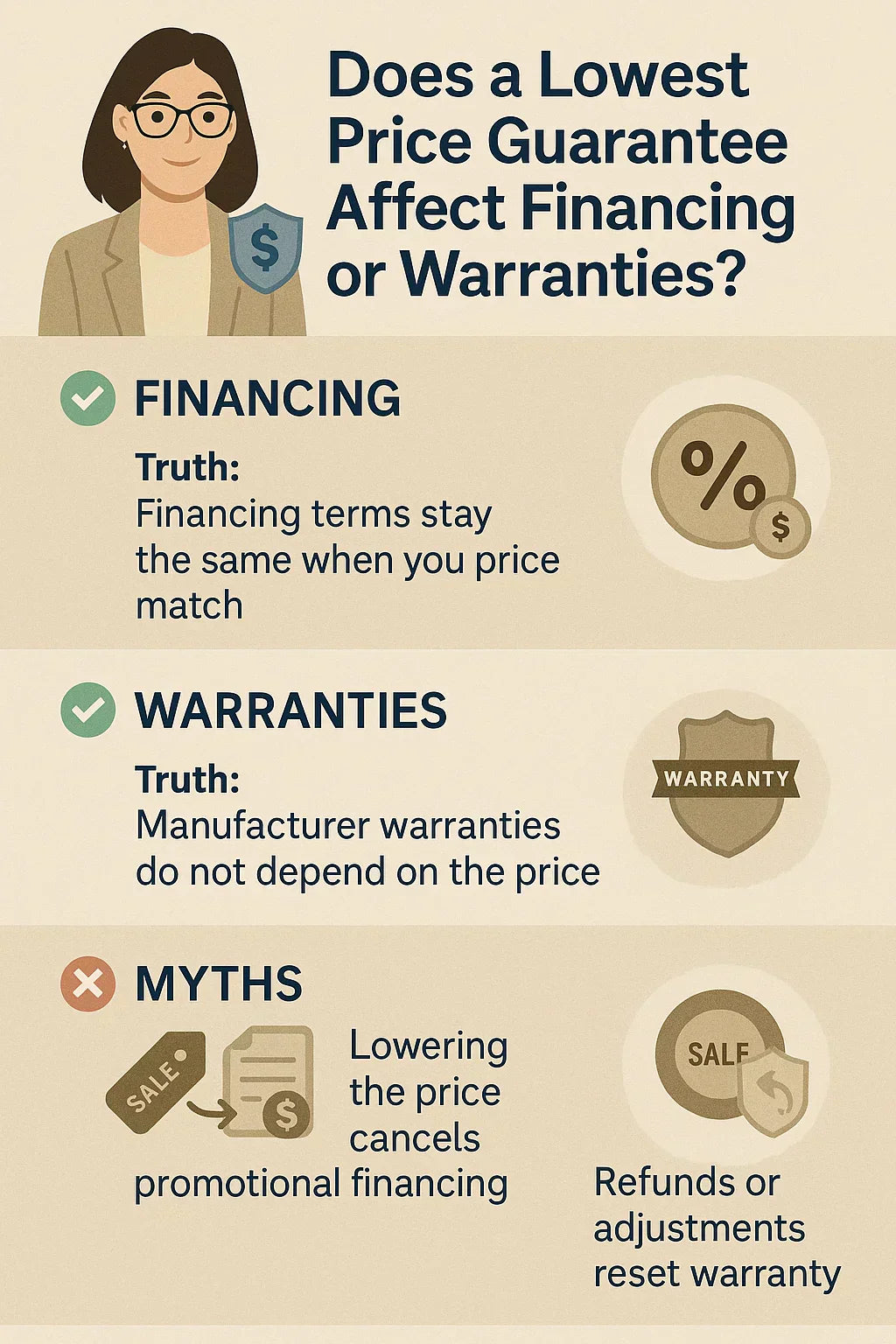 Does a Lowest Price Guarantee Affect Financing or Warranties?