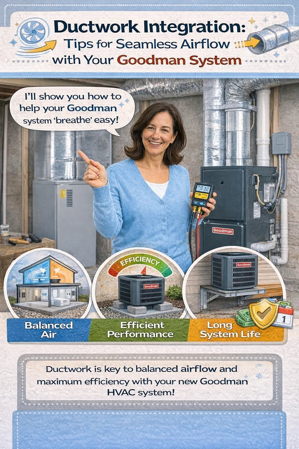Ductwork Integration: Tips for Seamless Airflow with Your Goodman System