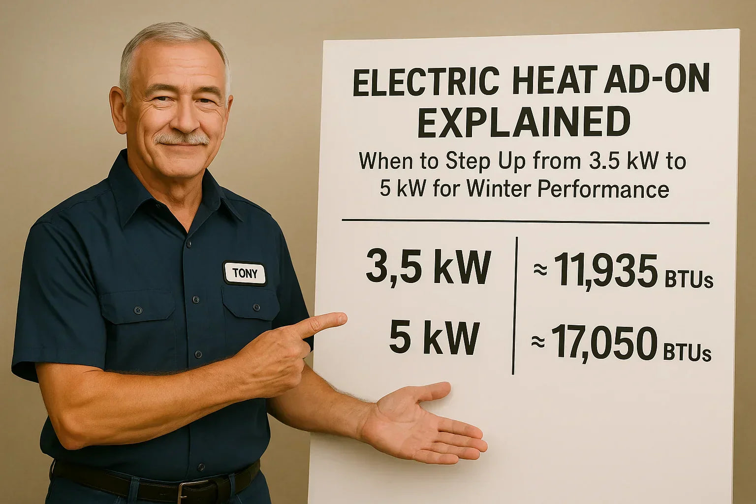 Electric Heat Add-Ons Explained: When to Step Up from 3.5 kW to 5 kW for Winter Performance