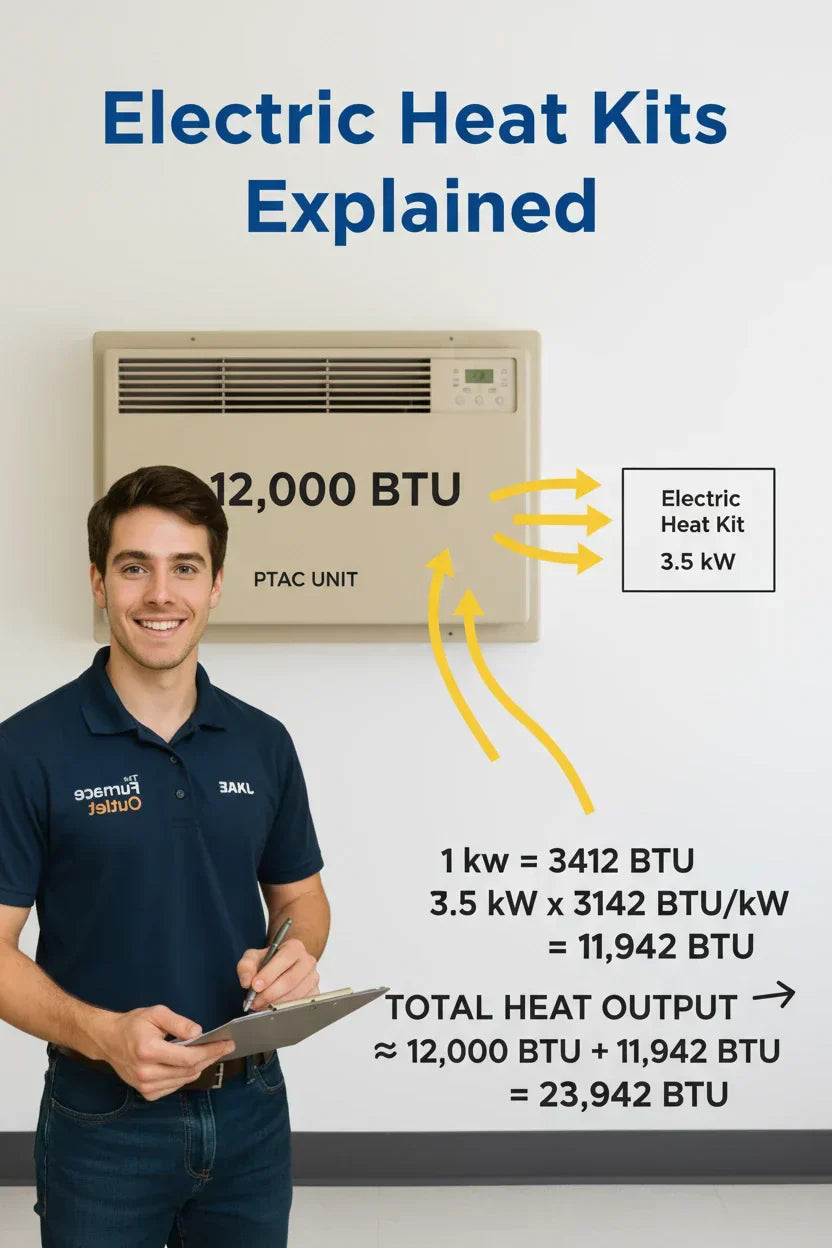 Electric Heat Kits Explained: What a 3.5 kW Heater Adds to a 12,000 BTU PTAC
