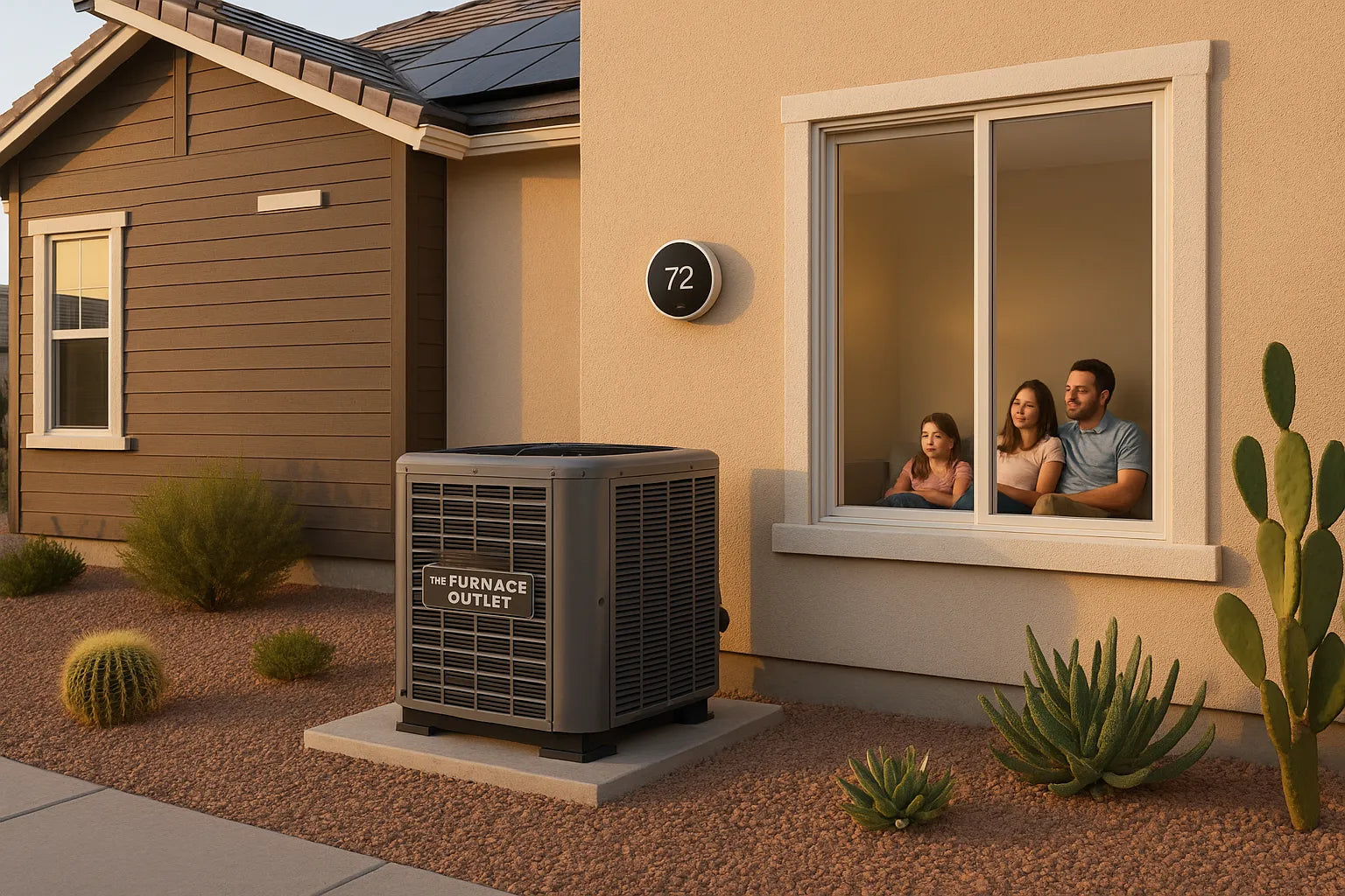 Energy-efficient HVAC system providing reliable cooling for a desert home by The Furnace Outlet