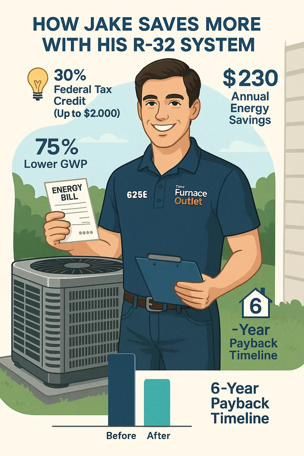Energy Efficiency & Tax Credits: How R-32 Systems Help Jake Save More