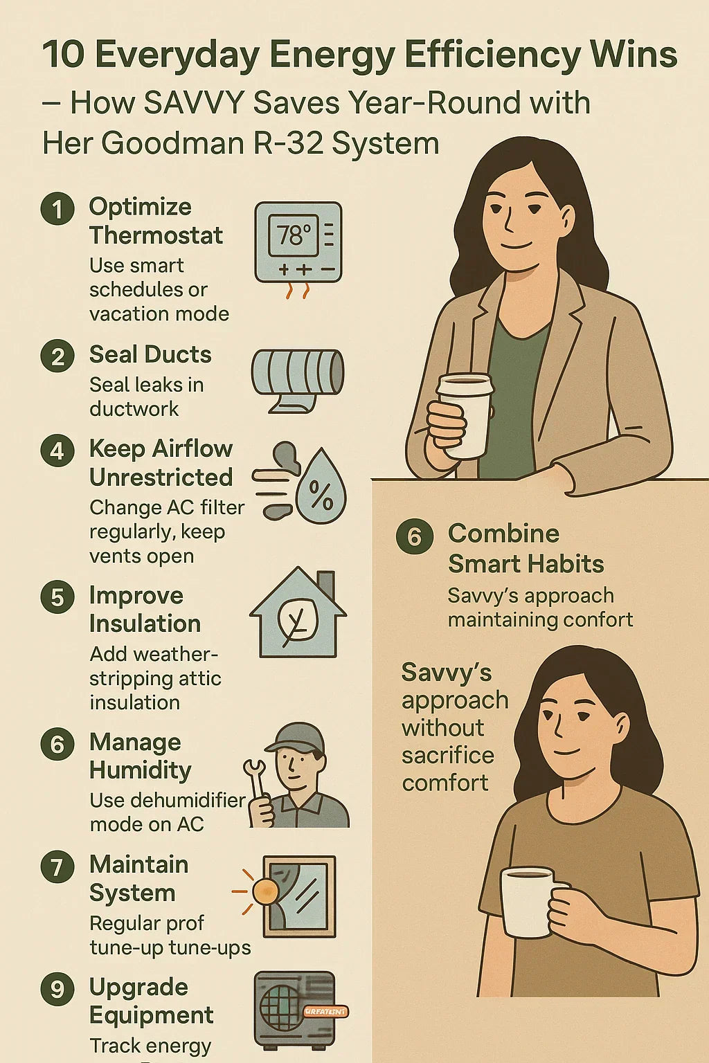 Tips for Energy Efficiency to Save Money All Year Long From Duct Sealing to Thermostat Settings