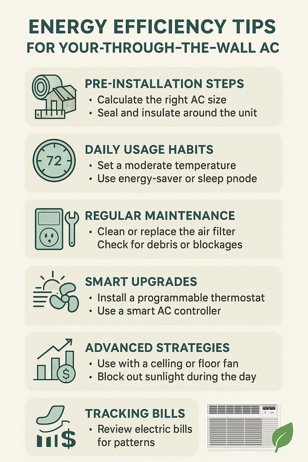 Energy Efficiency Tips for Your Through-the-Wall AC