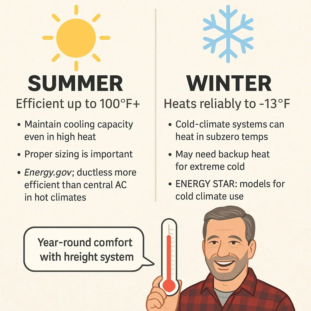 Extreme Weather Performance Can DIY Mini Splits Handle Hot Summers & Cold Winters