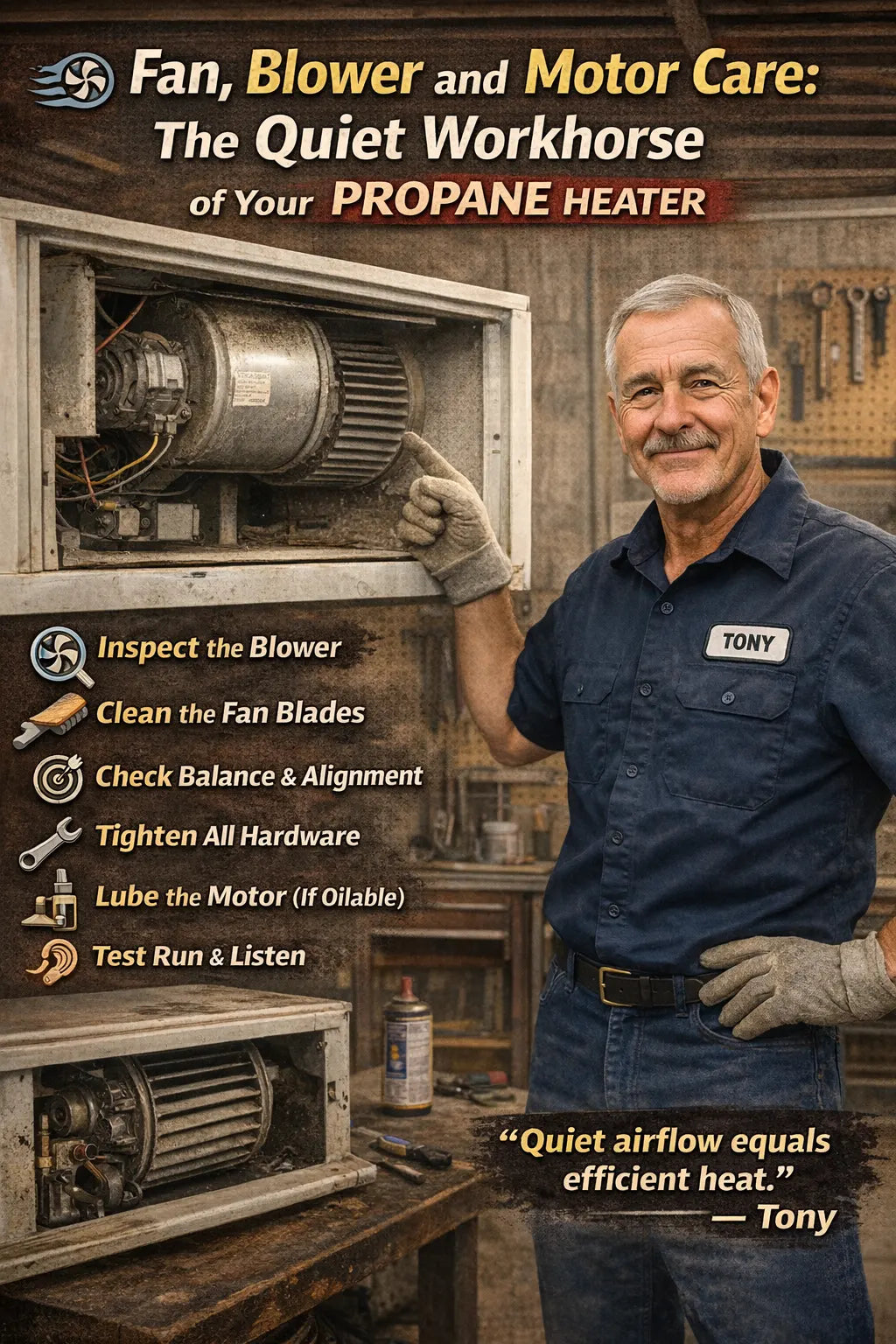 Fan, Blower, and Motor Care: The Quiet Workhorse of Your Propane Heater