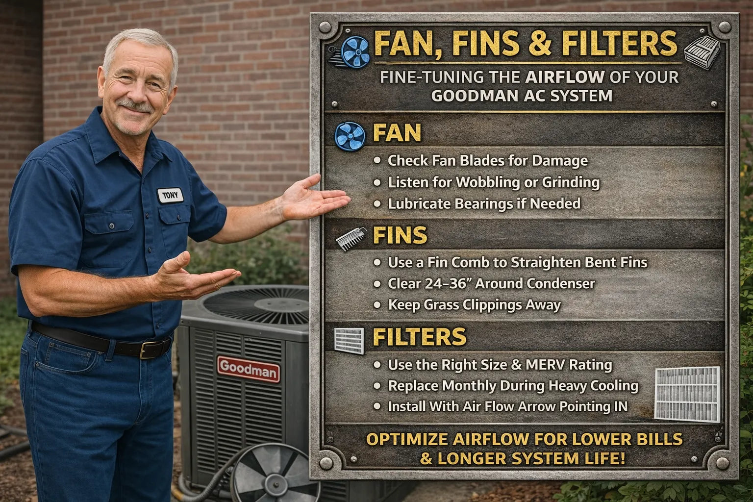 Fan, Fins & Filters Fine-Tuning the Airflow of Your Goodman AC System