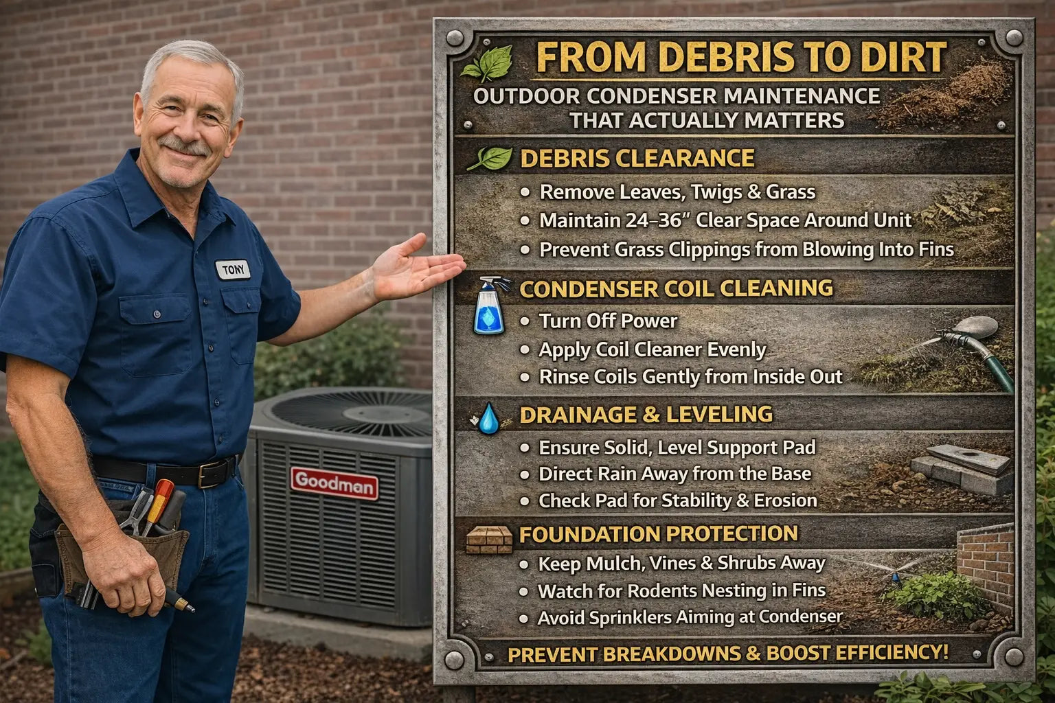 From Debris to Dirt: Outdoor Condenser Maintenance That Actually Matters