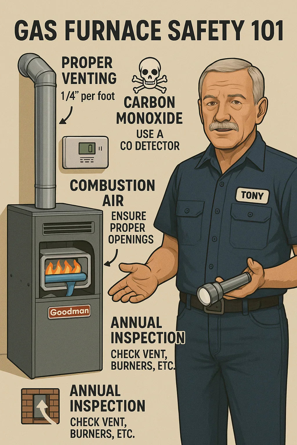 Gas Furnace Safety 101 Proper Venting, Carbon Monoxide & Combustion Tips