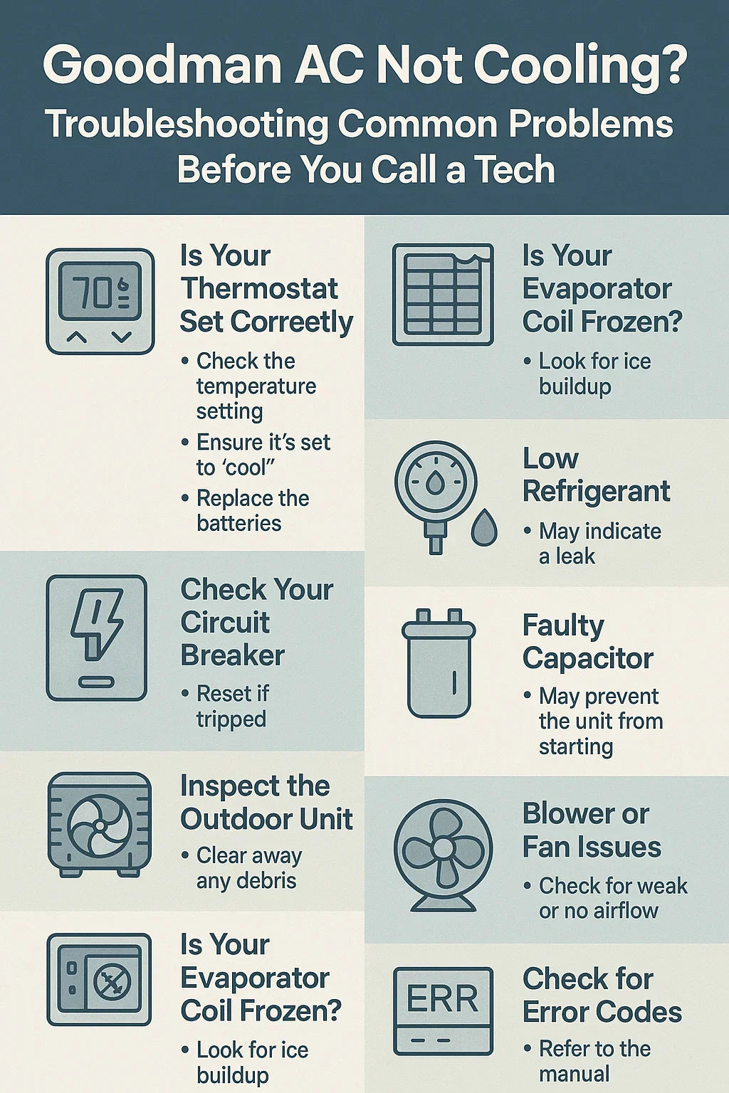 Goodman AC Not Cooling Troubleshooting Common Problems Before You Call a Tech