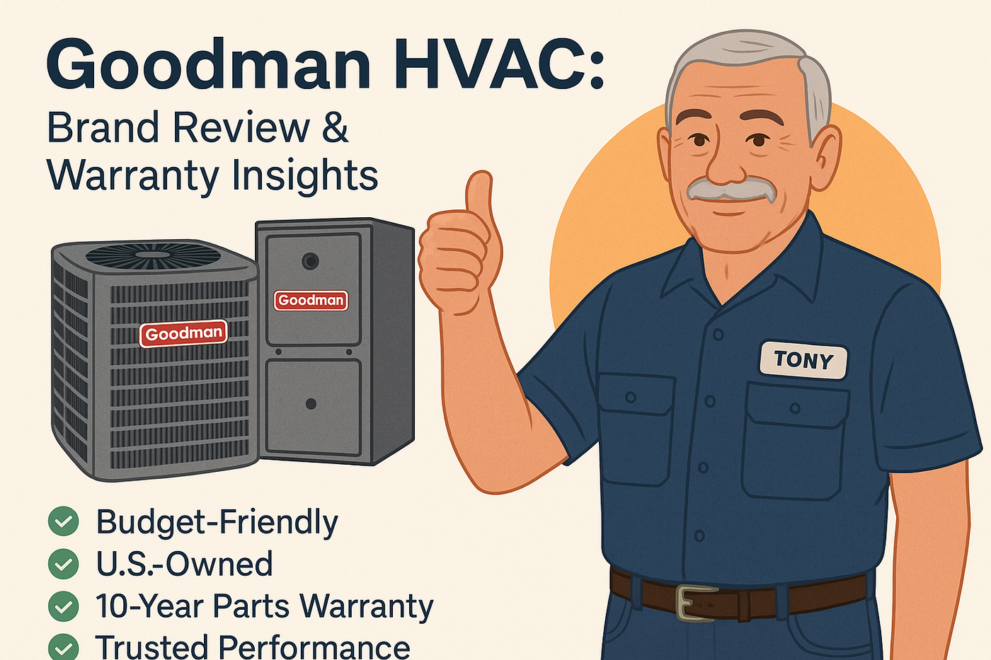 Goodman HVAC: Brand Review & Warranty Insights. Is Goodman the real deal—or just a budget buy? Tony gives it to you straight.