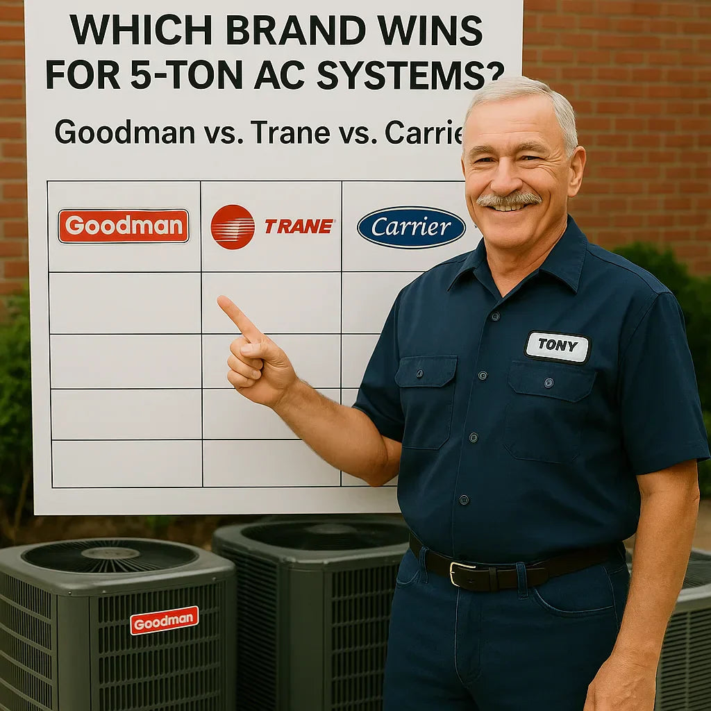 Goodman vs. Trane vs. Carrier — Which Brand Wins for 5-Ton AC Systems