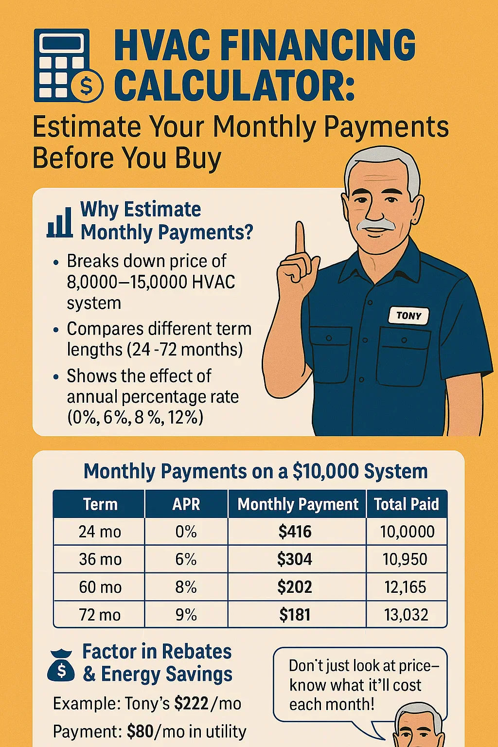 HVAC Financing Calculator: Estimate Your Monthly Payments Before You Buy