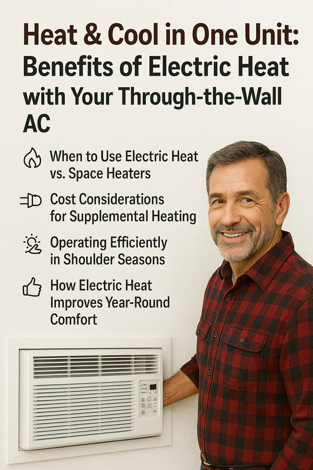 Heat & Cool in One Unit Benefits of Electric Heat with Your Through-the-Wall AC