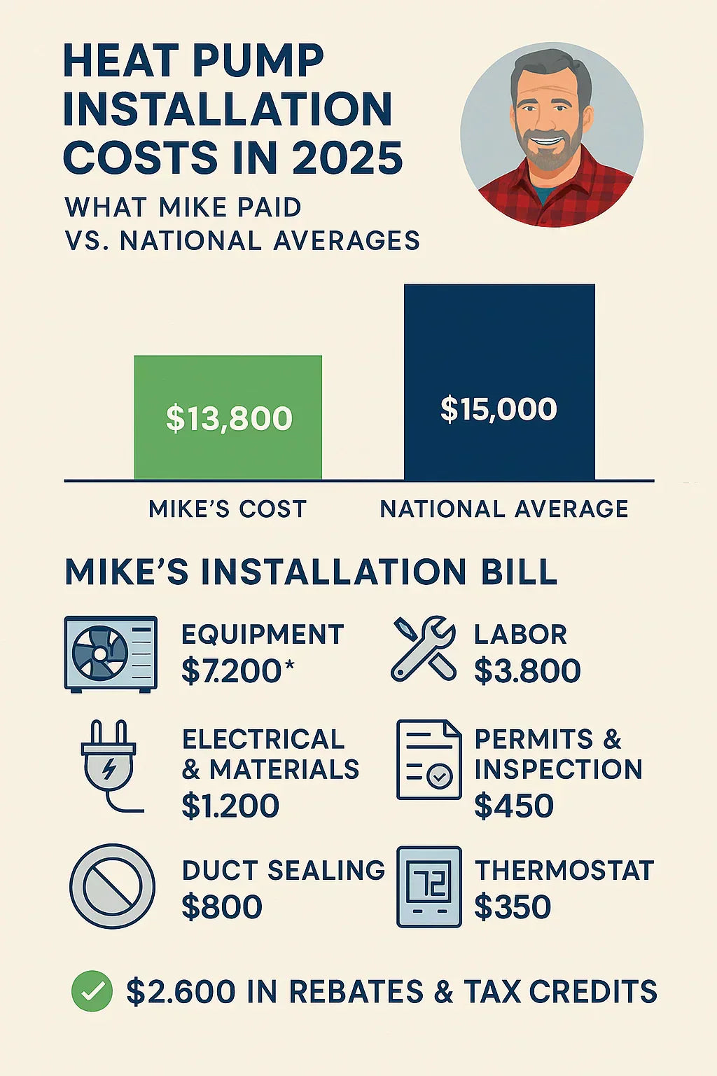 Heat Pump Installation Costs in 2025: What Mike Paid vs. National Averages