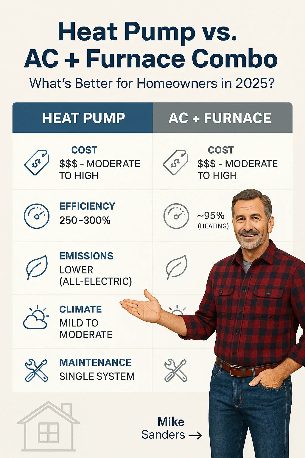 Heat Pump vs. AC + Furnace Combo: What’s Better for Your Home in 2025?
