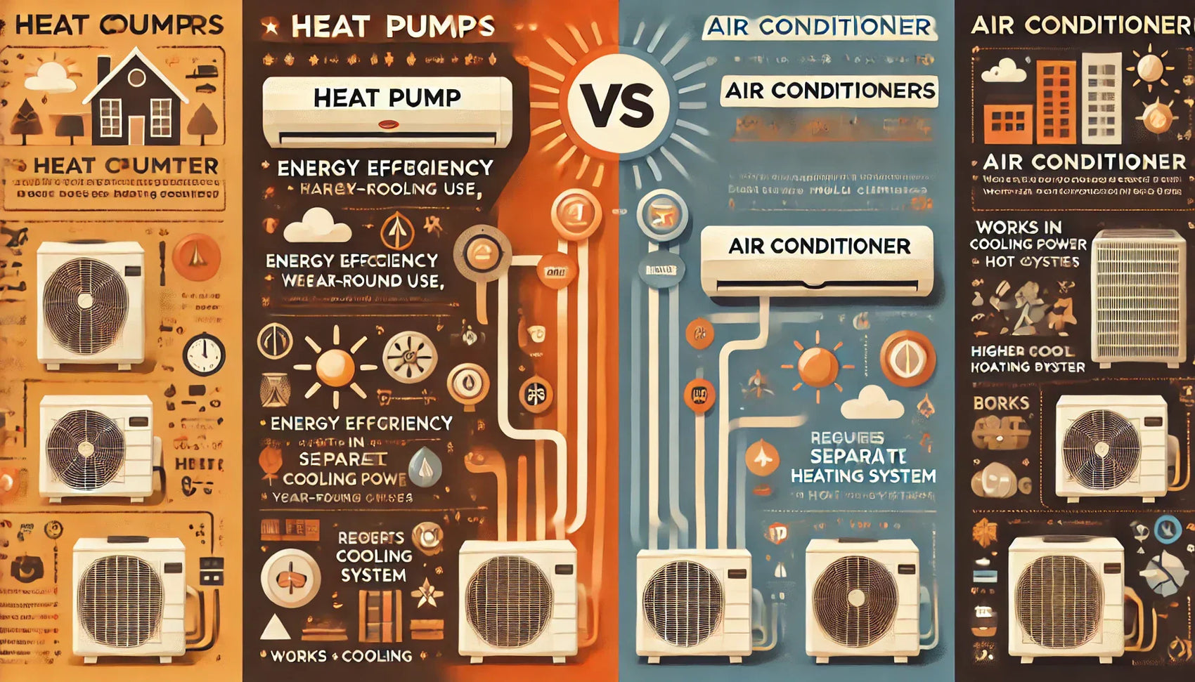 Comparing Cooling Systems: Heat Pumps vs. ACs